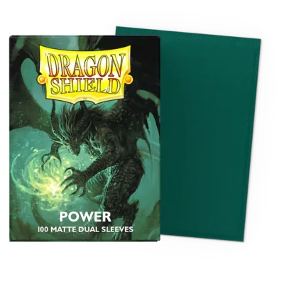 Dragon Shield Dual Matte Sleeves Power Metallic Green